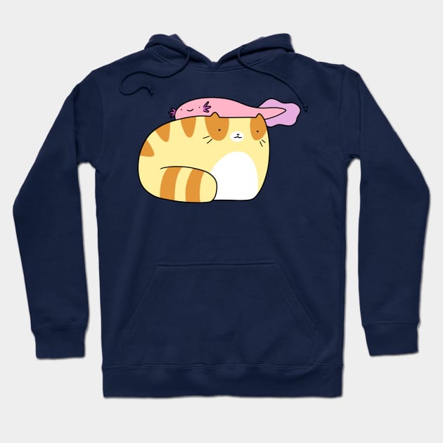 Axolotl and Tabby Hoodie by saradaboru